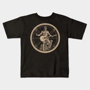 Da Vinci Vitruvian Man Guitar Rock Kids T-Shirt